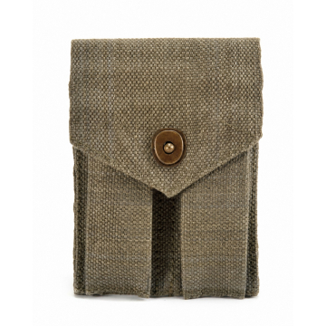 Colt .45 Cotton Webbing Double Magazine Pouch - Dark Olive Drab - View 1