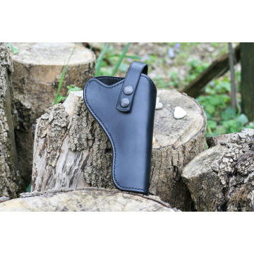 Colt Python 4-inch Plain Leather Belt Holster - Front design reference