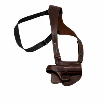 Detective Schulterholster aus dunkelbraunem Leder