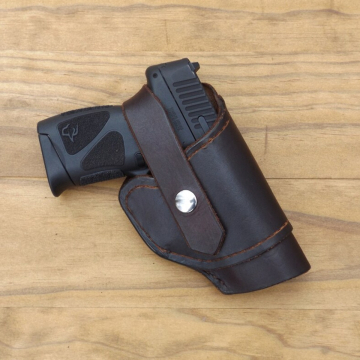 Thumb-Break-Sicherung Holster aus dunkelbraunem Leder