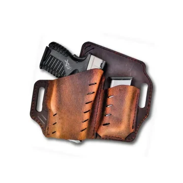 Distressed OWB-Lederholster mit Magazintasche