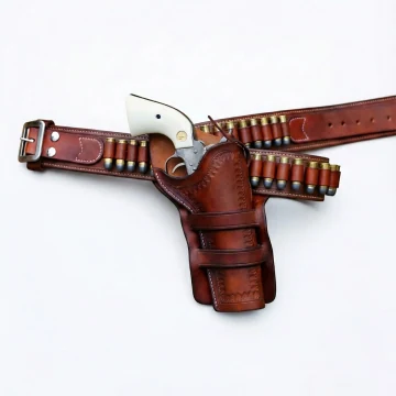 Doc Holliday Cowboy-Stil Crossdraw Holster und Patronengürtel