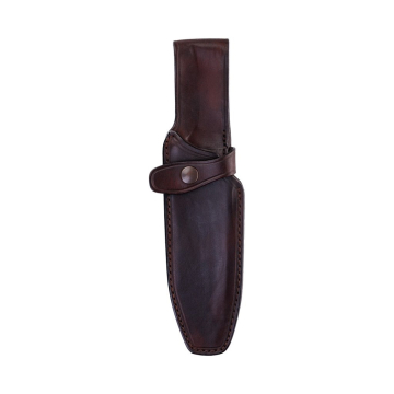 Fieldcraft Plain Leather Fixed-Blade Sheath - front view 1
