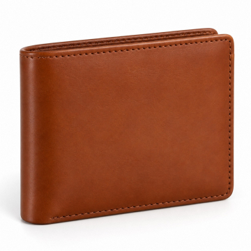 Bifold-Geldbörse aus Vollnarbenleder