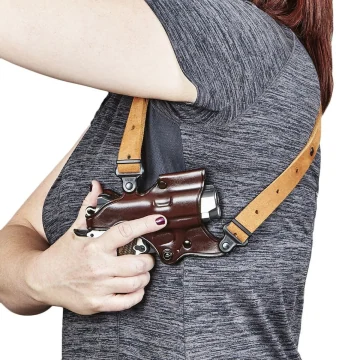 Jackass Schulterholster aus braunem Leder