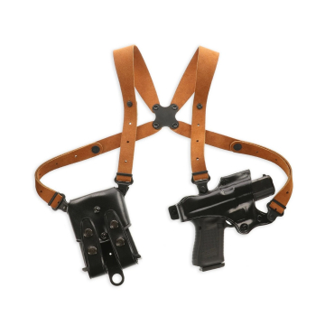 Jackass Schulterholster aus schwarzem Leder