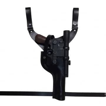 Han Solo Inspired Schwarzes Leder Drop Holster