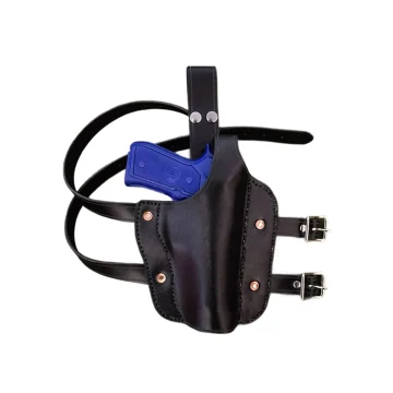 Handgefertigtes Thigh Beinholster aus schwarzem Leder