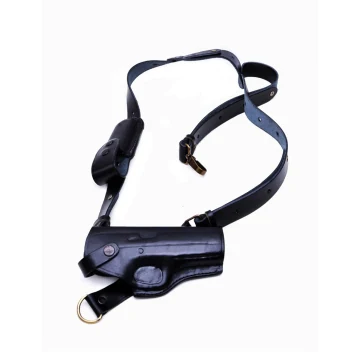 Brustholster aus schwarzem Leder für CZ 75B, SP-01, P-07 & Shadow 2