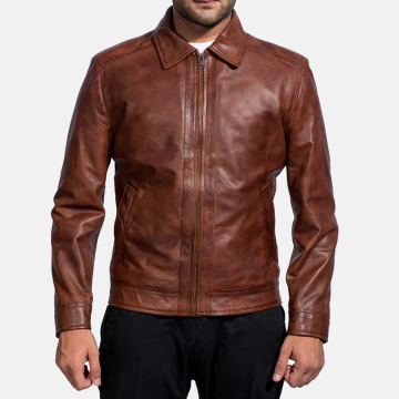 Inferno Braunes Leder Jacket