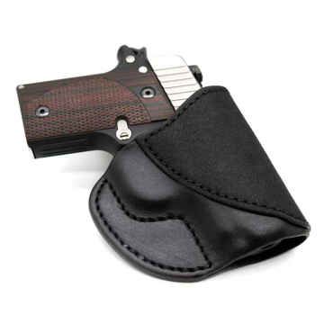 Purse Insider Holster aus schwarzem Leder