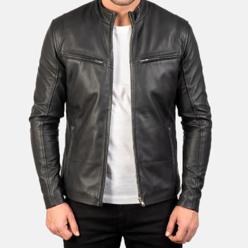 Ionic Schwarzes Leder Jacket