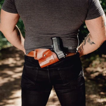 Braunes SOB Lederholster