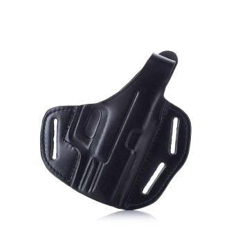 Schwarzes OWB-Lederholster mit Stahl-Thumb-Break-Sicherung