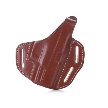 Braunes OWB-Lederholster mit Stahl-Thumb-Break-Sicherung
