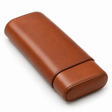 Leather Cigar Travel Case - Complete product view