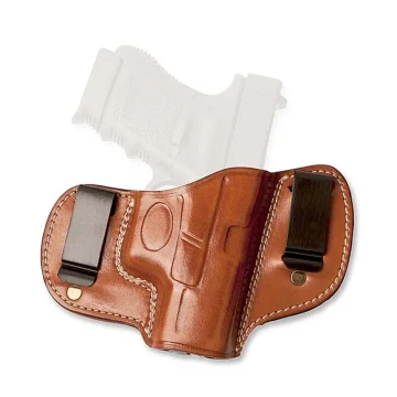 IWB-Lederholster mit zwei Clips und Optikausschnitt