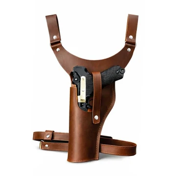Leder Beinholster mit Yoke Riemen