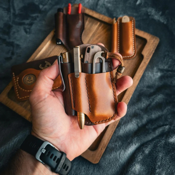 Leder EDC-Taschenorganizer