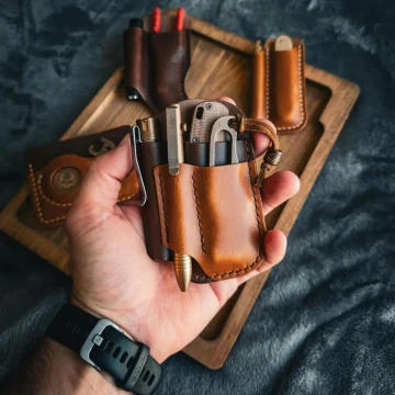 Leder EDC-Taschenorganizer