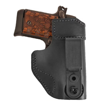 Schwarzes IWB-Lederholster mit einsteckbares Clip