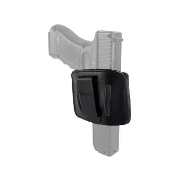 Verdecktes Tragen IWB OWB Clip Holster aus schwarzem Leder