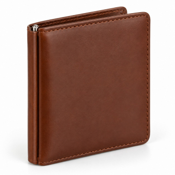 Leather Money-Clip Wallet - Closed exterior view