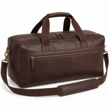 Leather Range Bag with Removable Dividers - Complete product view