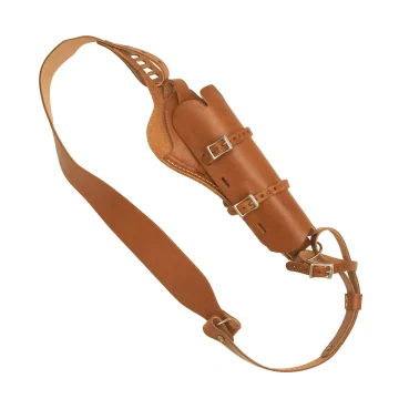 Leder-Bandolierholster für Kurzwaffen mit Zielfernrohr