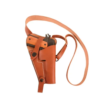 Hellbraunesker Stil Schulterholster aus braunem Leder