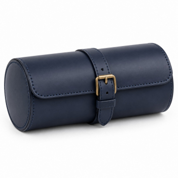 Leather Travel Watch Roll - Closed exterior view