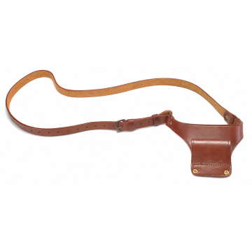 Leather Wire-Hanger Shoulder Holster Adapter - Brown - View 1