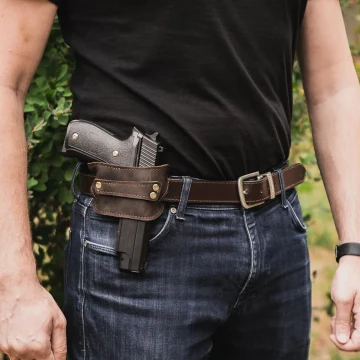 Leder Gürtelschlaufenholster für Revolver und Pistolen