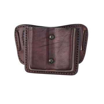 Loadkeeper Adjustable Belt-Loop Double Magazine Pouch - front view 1