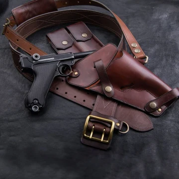 Luger P08 Vintage Leder Gürtelholster