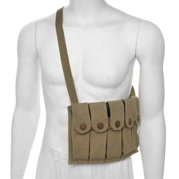 M1 Carbine Rigger-Style Five-Cell Magazine Pouch with Shoulder Strap - View 1