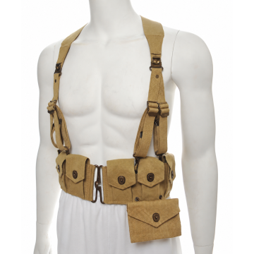 M1923 Cartridge Belt, Suspenders and First Aid Pouch Set - Khaki - View 1