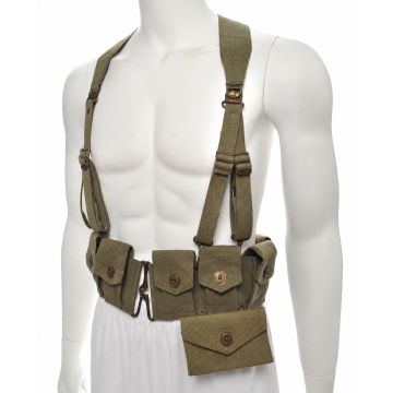 M1923 Cartridge Belt, Suspenders and First Aid Pouch Set - Olive Drab - View 1