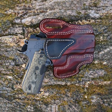 Mahogany OWB-Lederholster mit Laser Channel