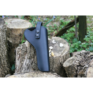 Manurhin MR73 6-inch Plain Leather Belt Holster - Front design reference