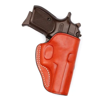 Braunes minimalistisches Gürtelholster, oben offen