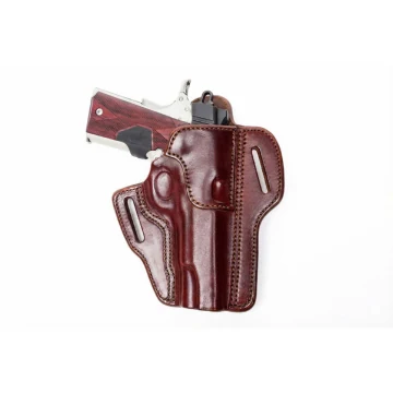 Braunes Leder-Pancake-Holster für verdecktes Tragen