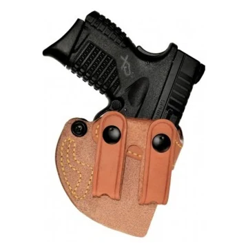 Naturfarbenes IWB-Lederholster mit zwei Druckknopf-Riemen