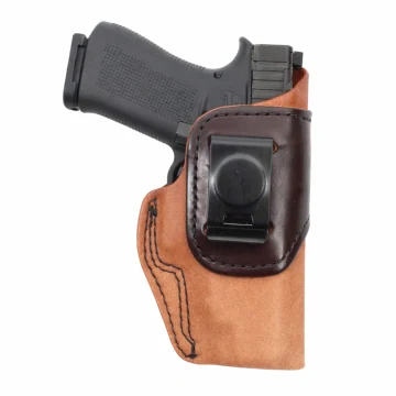 Naturfarbenes IWB-Lederholster mit Stahlclip