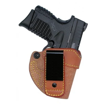 Naturfarbenes Leder einsteckbares IWB-Holster mit Combat Grip