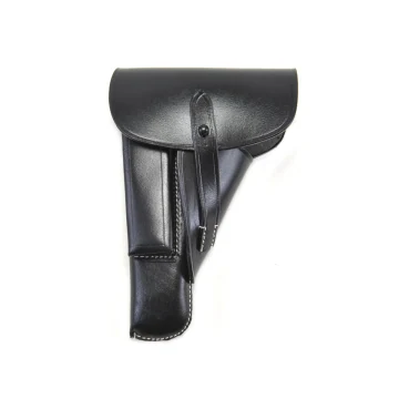 OWB Klappenholster aus schwarzem Leder
