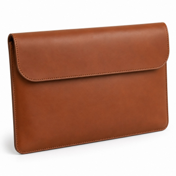 Padded Leather Laptop Sleeve - Complete product view