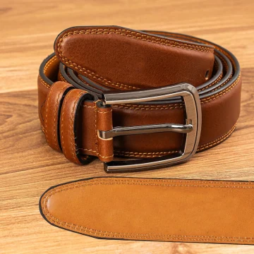 Handgefertigter brauner Ledergürtel