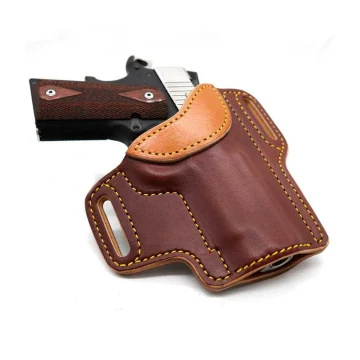 Predator OWB-Leder verdecktes Tragen Pancake-Holster - Bordeauxrotes