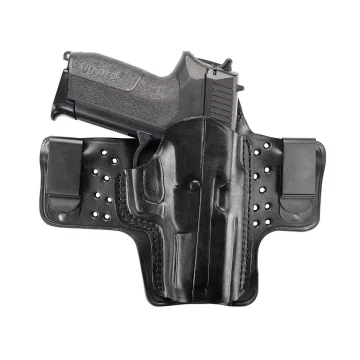 Schwarzes belüftetes IWB-Lederholster